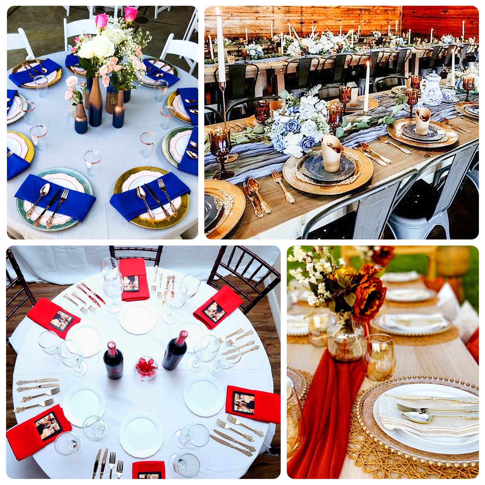 24 Pcs Plastic Silverware Set in Baroque Style Metallic Gold - Heavy Duty Disposable Knife, Fork, and Spoon Set