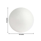 2 Pack 10â€ White StyroFoam Foam Balls For Arts, Crafts and DIY
