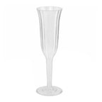 12-Pack Plastic Champagne Flutes Clear Flared Design - Lightweight Disposable Toasting Glasses 6oz