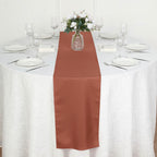 Polyester 12"x108" Table Runner Terracotta (Rust) - Durable & Wrinkle-Resistant Table Decor