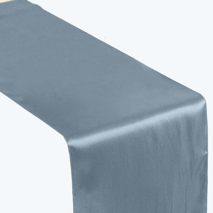 Satin 12"x108" Table Runner Dusty Blue - Stylish Table Linen