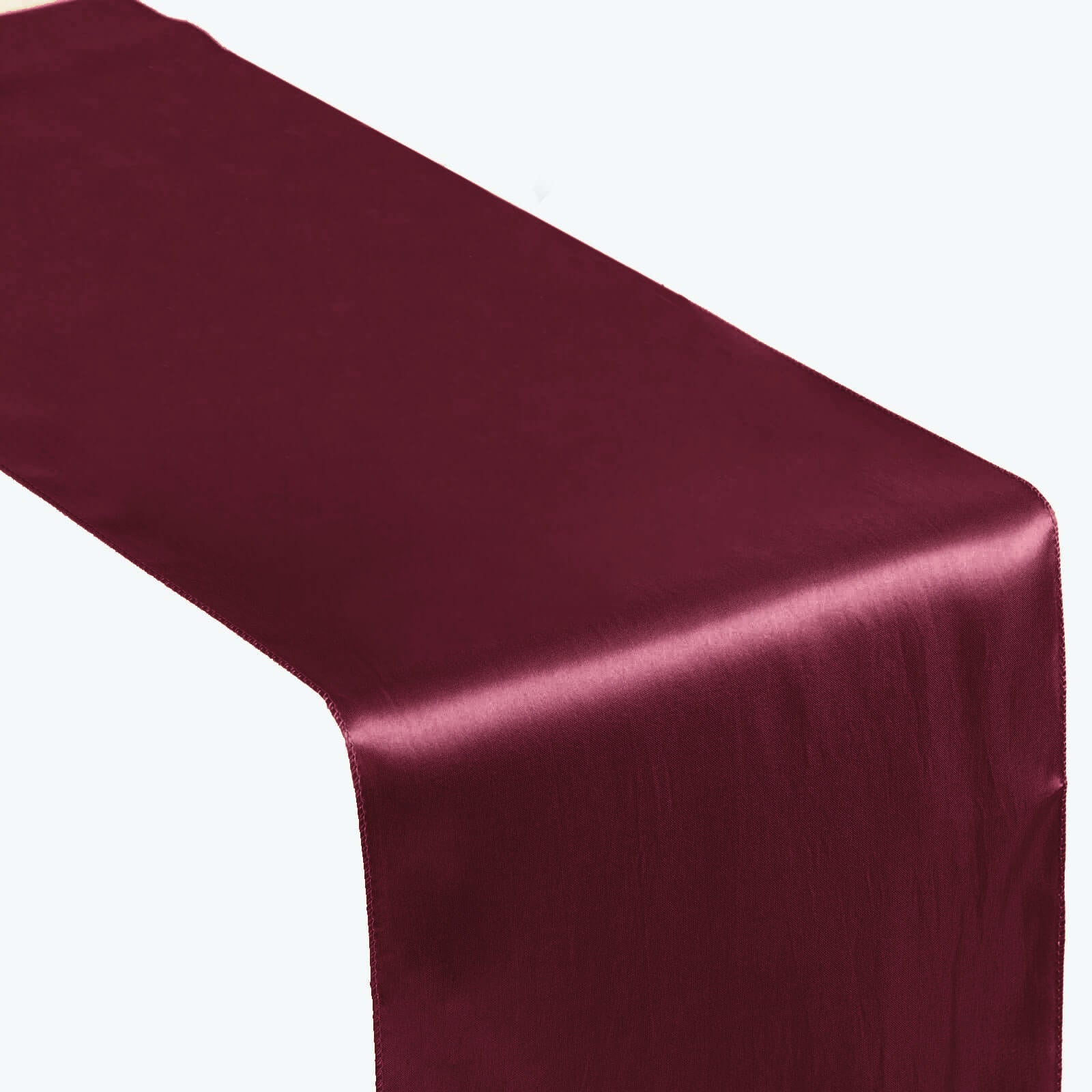 Satin 12"x108" Table Runner Burgundy - Stylish Table Linen