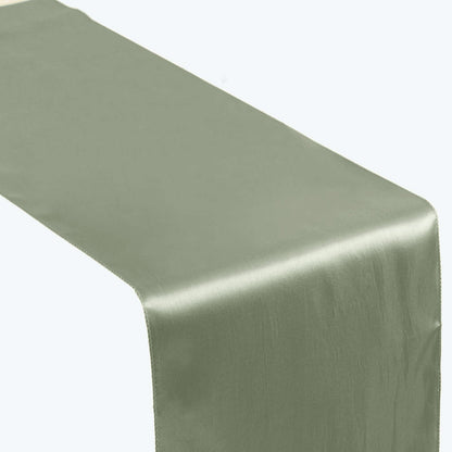 Satin 12"x108" Table Runner Dusty Sage Green - Stylish Table Linen