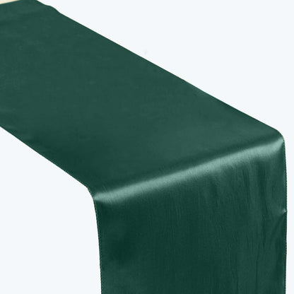 Satin 12"x108" Table Runner Hunter Emerald Green - Stylish Table Linen