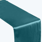Satin 12"x108" Table Runner Peacock Teal - Stylish Table Linen
