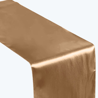 Satin 12"x108" Table Runner Taupe - Stylish Table Linen