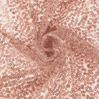 Sequin 132" Round Tablecloth Rose Gold - Seamless Dazzling Table Cover