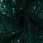 Sequin 132" Round Tablecloth Hunter Emerald Green - Seamless Dazzling Table Cover