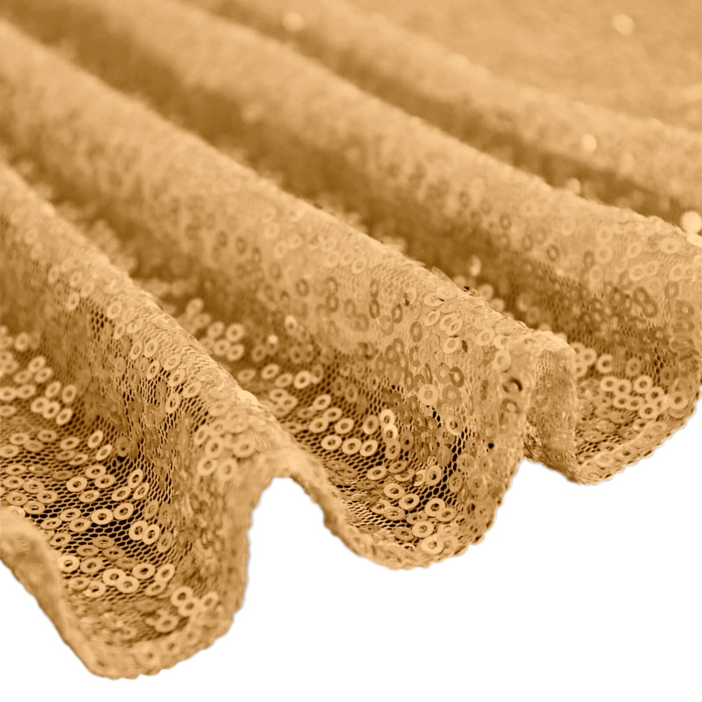 Sequin 60"x126" Rectangle Tablecloth Gold - Glittering Finish for Vibrant Celebrations