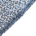 Sequin 90"x132" Rectangle Tablecloth Dusty Blue - Seamless Sparkly Table Cover