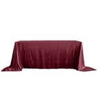 Sequin 90"x132" Rectangle Tablecloth Burgundy - Seamless Sparkly Table Cover