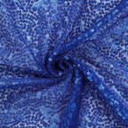 Sequin 90"x156" Rectangle Tablecloth Royal Blue - Seamless Twinkling Table Cover