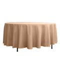 Polyester 108" Round Tablecloth Nude - Wrinkle-Resistant Table Cover
