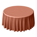Polyester 120" Round Tablecloth Terracotta (Rust) - Seamless Wrinkle-Resistant Table Cover