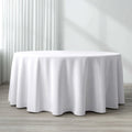 Polyester 120" Round Tablecloth White - Seamless Wrinkle-Resistant Design for Weddings