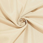 Polyester 132" Round Tablecloth Beige - Seamless Chic Table Cover