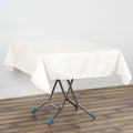 Premium Polyester 54"x54" Square Tablecloth Ivory - Stain and Wrinkle-Resistant 220GSM Table Cover