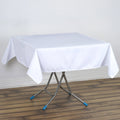 Premium Polyester 54"x54" Square Tablecloth White - Stain and Wrinkle-Resistant 220GSM Finish for Weddings & Events