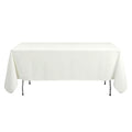 Premium Polyester 54"x96" Rectangle Tablecloth Ivory - Durable 220GSM Stain-Resistant Fabric Table Cover