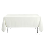 Premium Polyester 54"x96" Rectangle Tablecloth Ivory - Durable 220GSM Stain-Resistant Fabric Table Cover