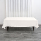 Polyester 60"x102" Rectangle Tablecloth Ivory - Durable and Stylish Table Cover