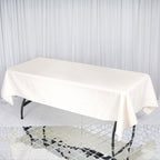 Premium Polyester 60"x102" Rectangle Tablecloth Ivory - Durable 220GSM Wrinkle-Resistant Table Cover