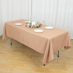 Polyester 60"x102" Rectangle Tablecloth Nude - Durable and Stylish Table Cover