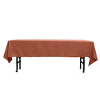 Polyester 60"x102" Rectangle Tablecloth Terracotta (Rust) - Durable Table Cover