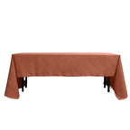 Polyester 60"x126" Rectangle Tablecloth Terracotta (Rust) - Wrinkle-Resistant Table Cover
