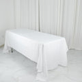 Polyester 60"x126" Rectangle Tablecloth White - Wrinkle-Resistant Table Cover for Weddings & Parties