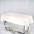 Premium Polyester 60"x126" Rectangle Tablecloth White - Stain-Resistant 220GSM Finish for Special Events