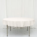 Polyester 70" Round Tablecloth Ivory - Durable & Wrinkle-Resistant Table Cover
