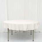 Polyester 70" Round Tablecloth Ivory - Durable & Wrinkle-Resistant Table Cover