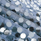 Sequin 120" Round Tablecloth Dusty Blue - Seamless Big Payette Table Cover