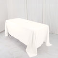 Premium Polyester 72"x120" Rectangle Tablecloth Ivory - 220GSM Stain-Resistant Table Cover
