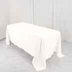 Premium Polyester 72"x120" Rectangle Tablecloth Ivory - 220GSM Stain-Resistant Table Cover