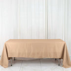 Polyester 72"x120" Rectangle Tablecloth Nude - Durable and Stylish Table Cover