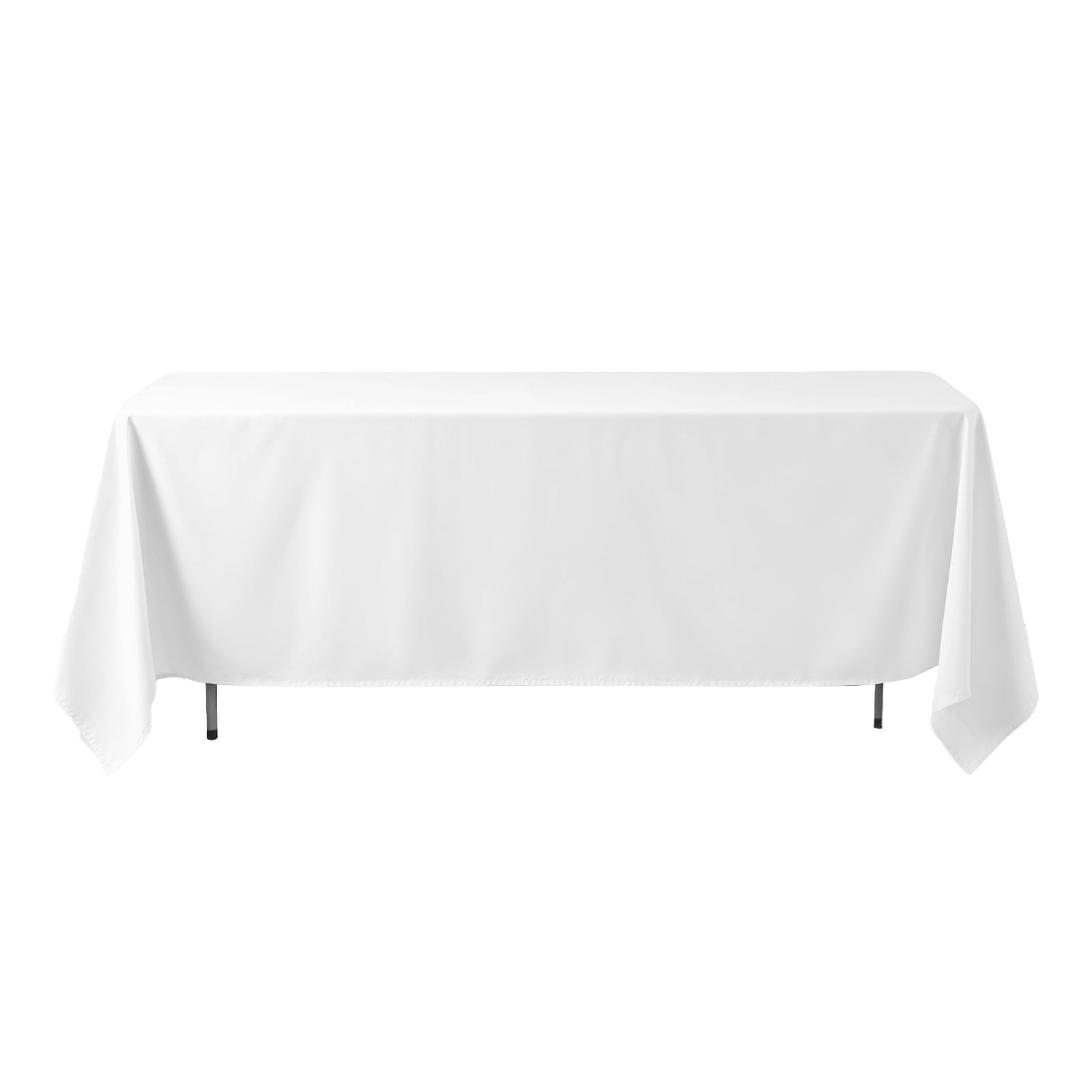 Polyester 72"x120" Rectangle Tablecloth White - Durable and Stylish Table Cover for Events