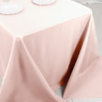 Polyester 90"x132" Rectangle Tablecloth Blush - Seamless Wrinkle-Resistant Table Cover