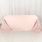 Polyester 90"x132" Rectangle Tablecloth Blush - Seamless Wrinkle-Resistant Table Cover
