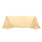 Polyester 90"x132" Rectangle Tablecloth Beige - Seamless Wrinkle-Resistant Table Cover