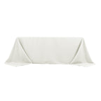 Premium Polyester 90"x132" Rectangle Tablecloth Ivory - Seamless 220GSM Stain-Resistant Table Cover