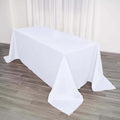 Polyester 90"x132" Rectangle Tablecloth White - Seamless Wrinkle-Resistant Design for Luxe Celebrations