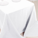Premium Polyester 90"x132" Rectangle Tablecloth White - Seamless 220GSM Stain-Resistant Design for Luxurious Events