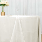Polyester 90"x156" Rectangle Tablecloth Ivory - Seamless Wrinkle-Resistant Table Cover