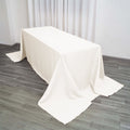 Polyester 90"x156" Rectangle Tablecloth Ivory - Seamless Wrinkle-Resistant Table Cover