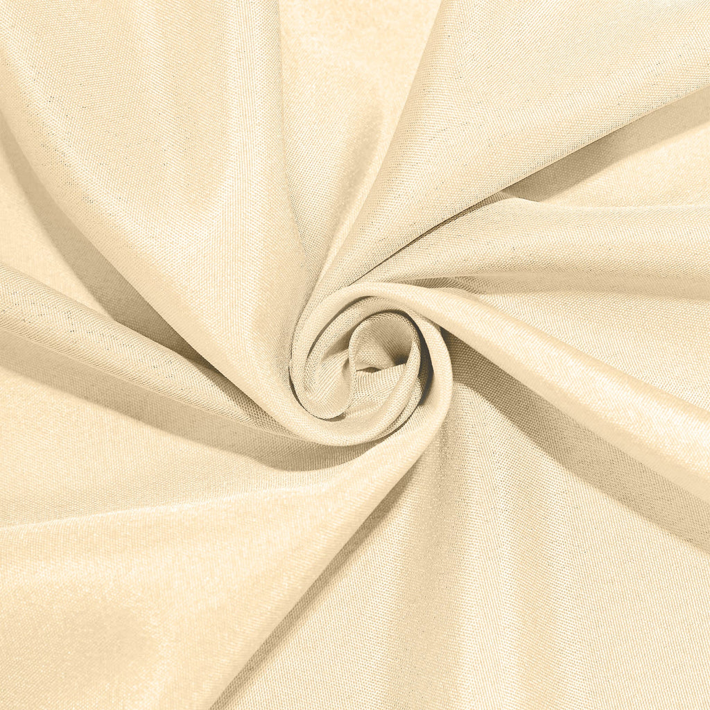 Polyester 90" Round Tablecloth Beige - Stain & Wrinkle-Resistant Table Cover