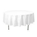 Premium Polyester 90" Round Tablecloth White - Stain and Wrinkle-Resistant 220GSM Table Cover for Weddings & Event Decor