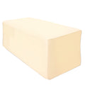 Fitted Polyester 72"x30" Rectangle Tablecloth Beige - Durable Table Cover