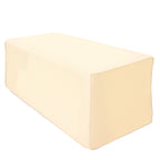 Fitted Polyester 72"x30" Rectangle Tablecloth Beige - Durable Table Cover